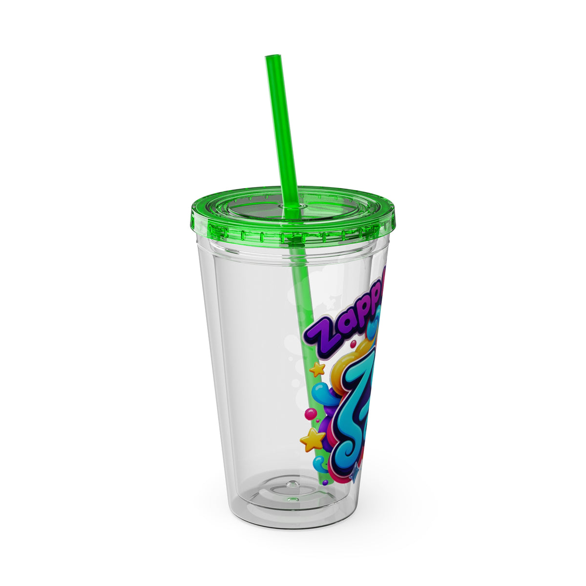 Zapp Songs Kids Tumbler with Straw — 16oz Colorful Music Logo Cup