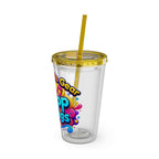 Zapp Songs Kids Tumbler with Straw — 16oz Colorful Music Logo Cup