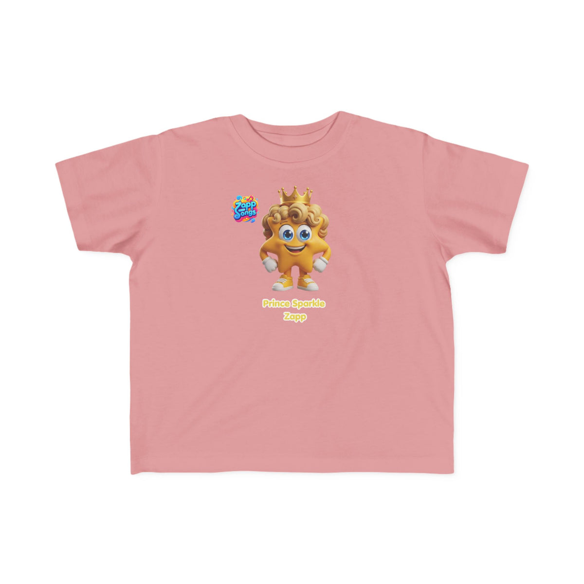 Toddler Tee — Prince Sparkle Zapp Character Cute Crowned Graphic Shirt