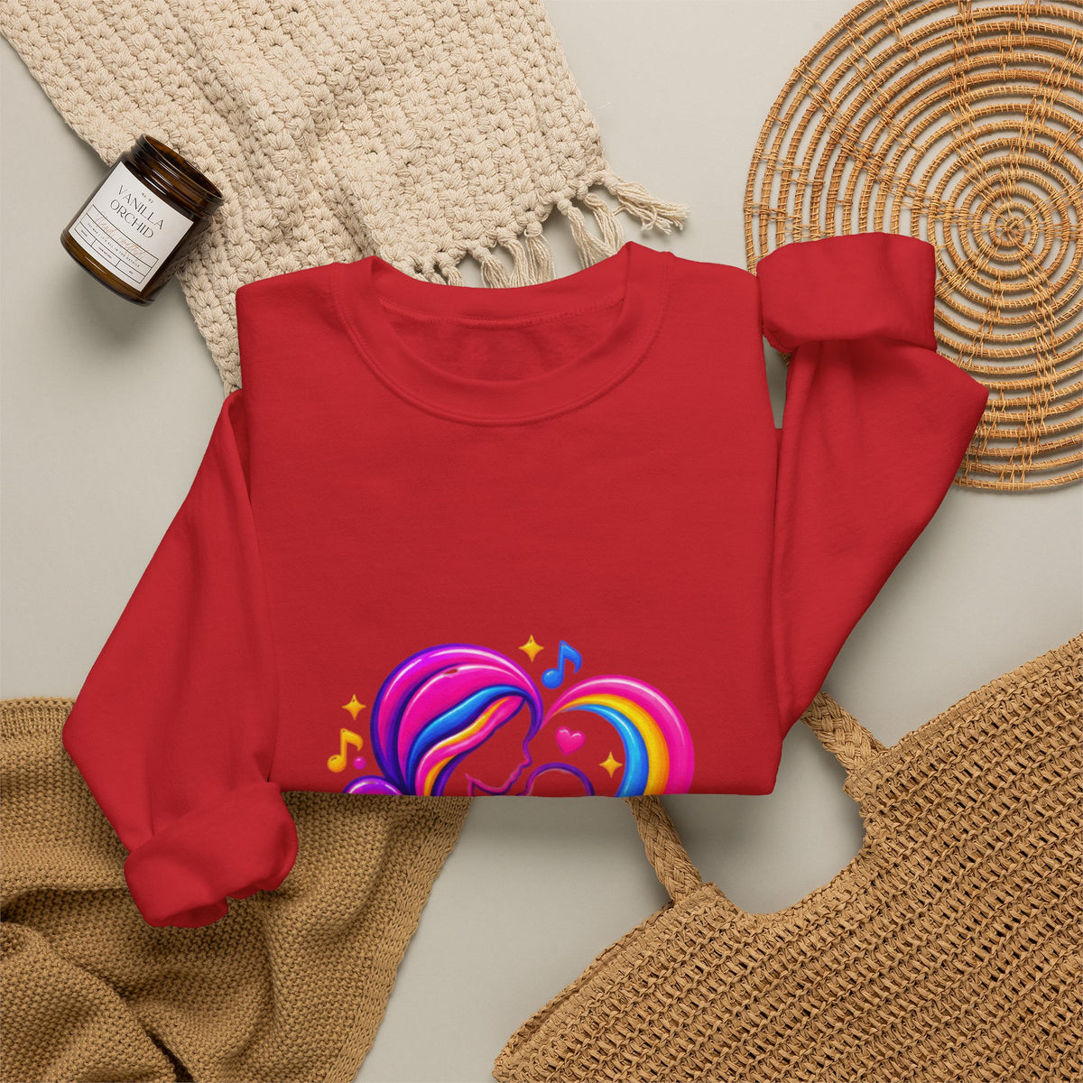 ZappMoms Heart Mom and Child Crewneck Sweatshirt