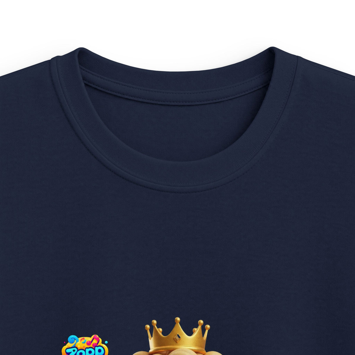 Kinder-T-Shirt – „Prinz Glitzer Zapp Figur“ Süße gekrönte Sonne Grafik