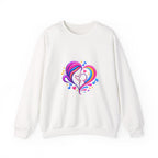 ZappMoms Heart Mom and Child Crewneck Sweatshirt