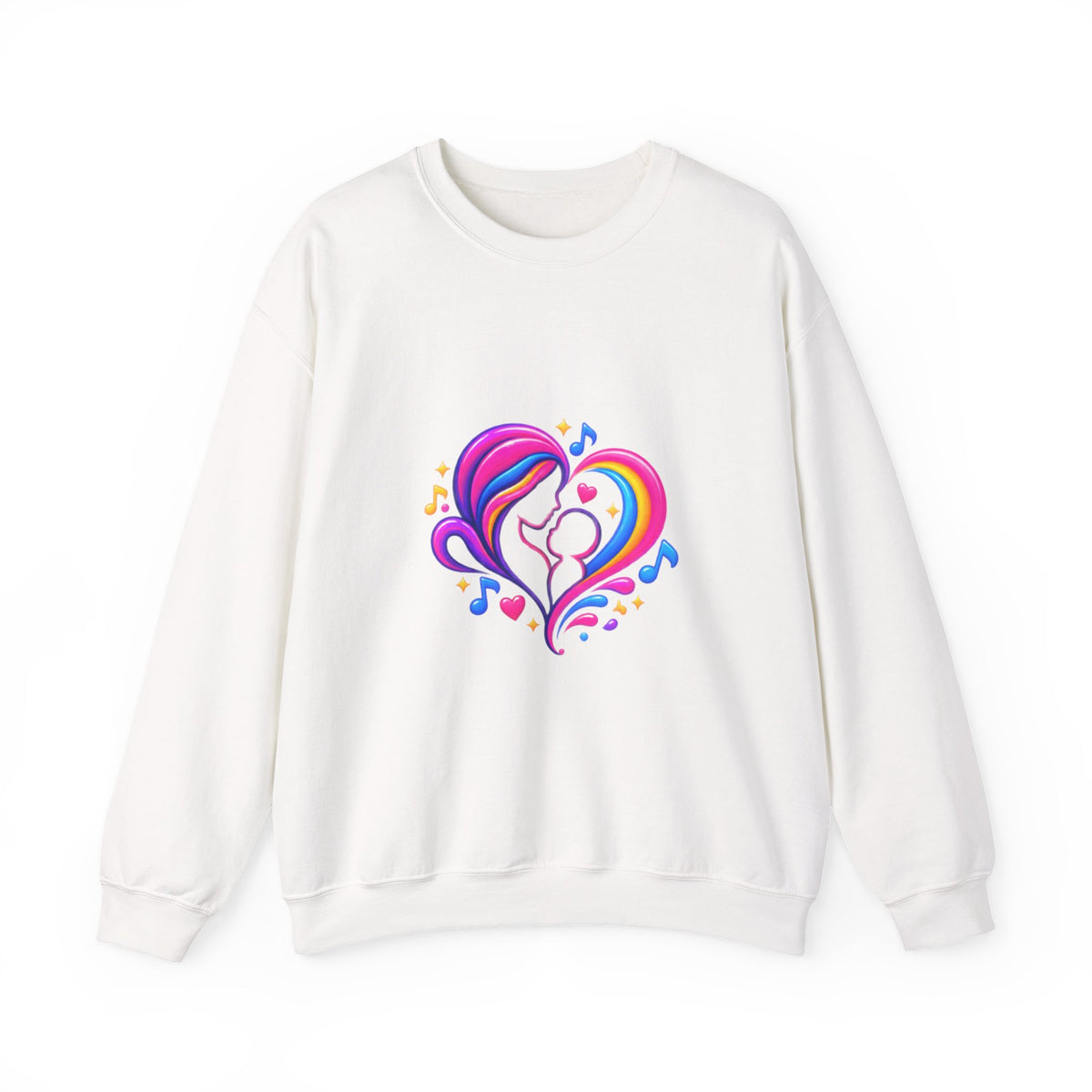 ZappMoms Heart Mom and Child Crewneck Sweatshirt