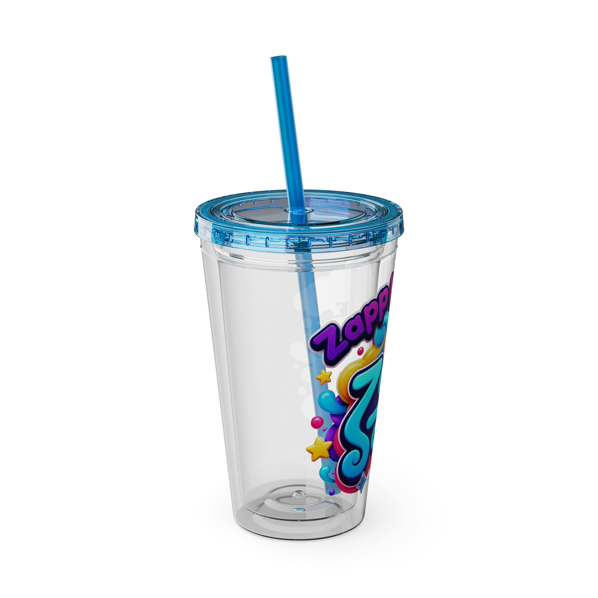 Zapp Songs Kids Tumbler with Straw — 16oz Colorful Music Logo Cup