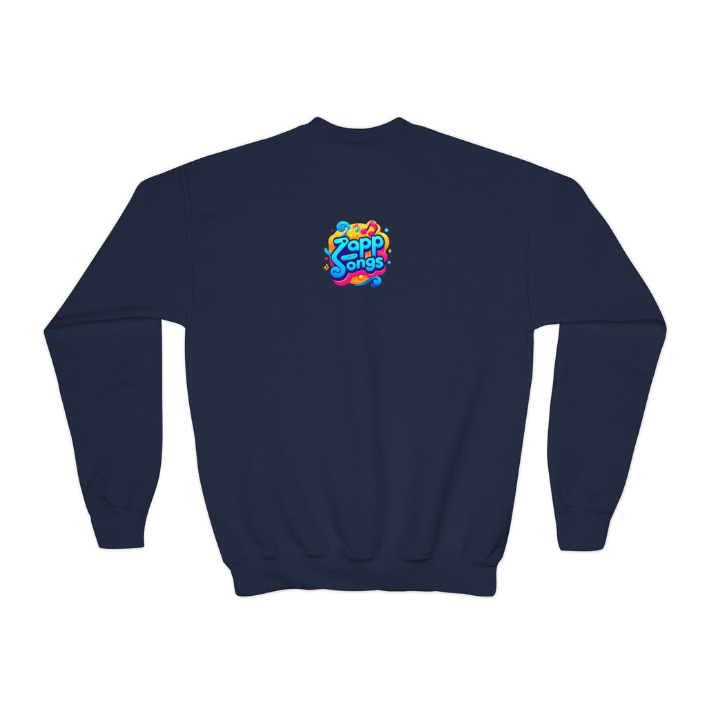 Zazzy Zapp "I Am Happy" — Youth Crewneck Sweatshirt